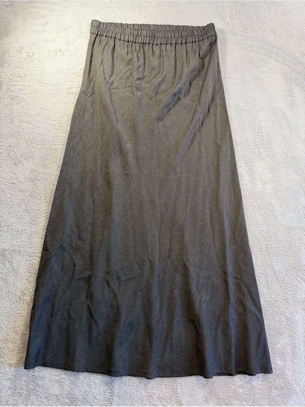 3/$24 Vintage Bryan Emerson 💯 Rayon Grey Maxi Skirt L (No Size tag)